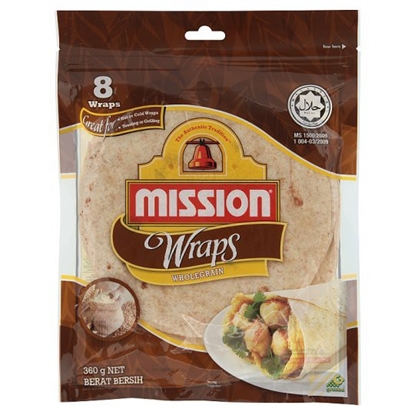 Picture of MISSIOND WRAPS WHOLEMEAL 370GR 50C OFF